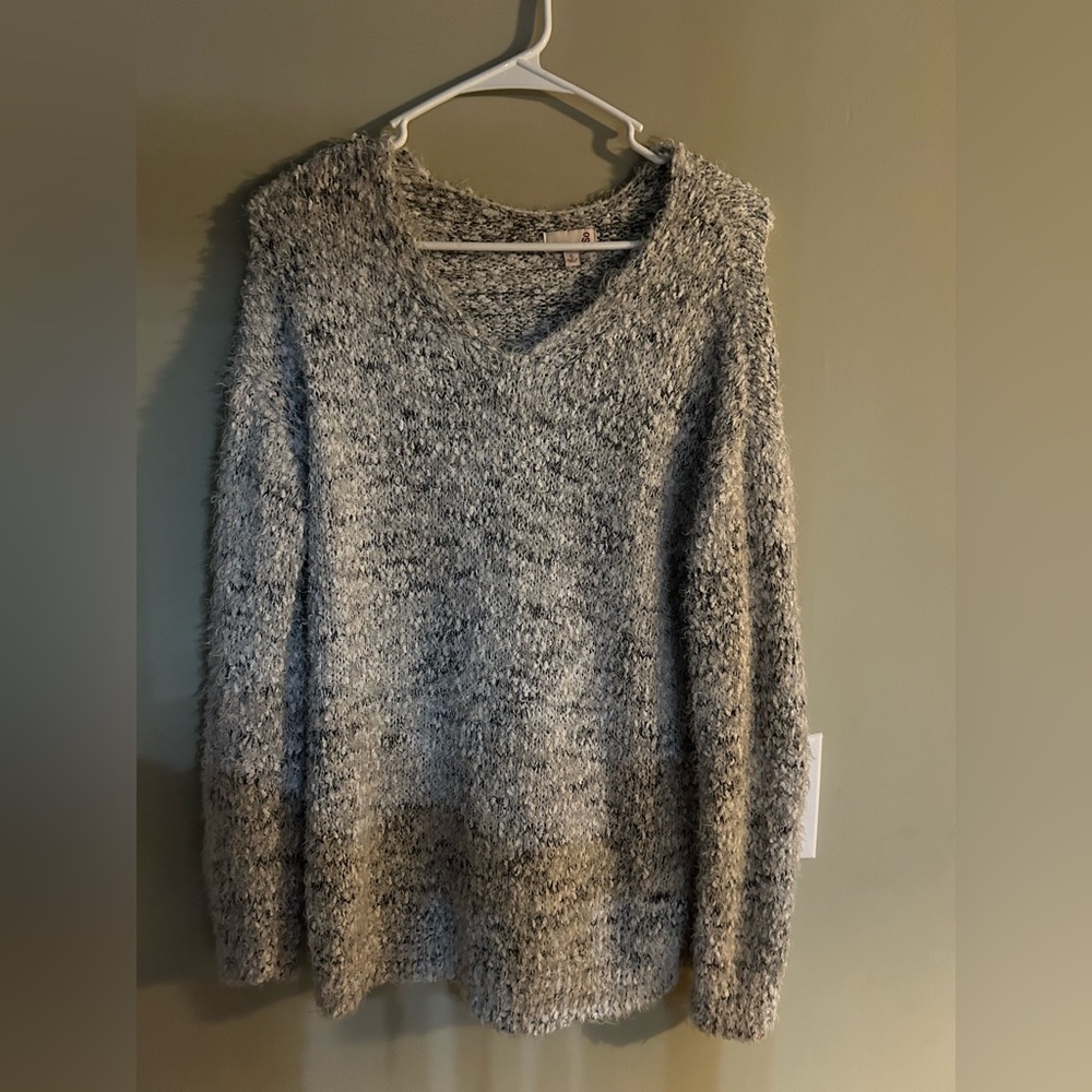 Grey V-Neck Sweater